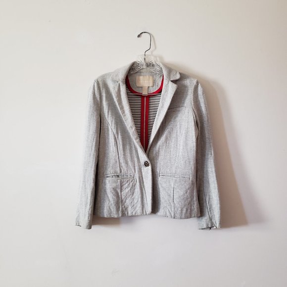 Banana Republic Jackets & Blazers - Banana Republic Light Grey Cotton Blazer XS Petite